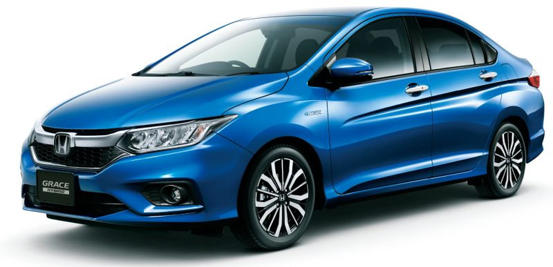 Honda Grace hybrid import blue
