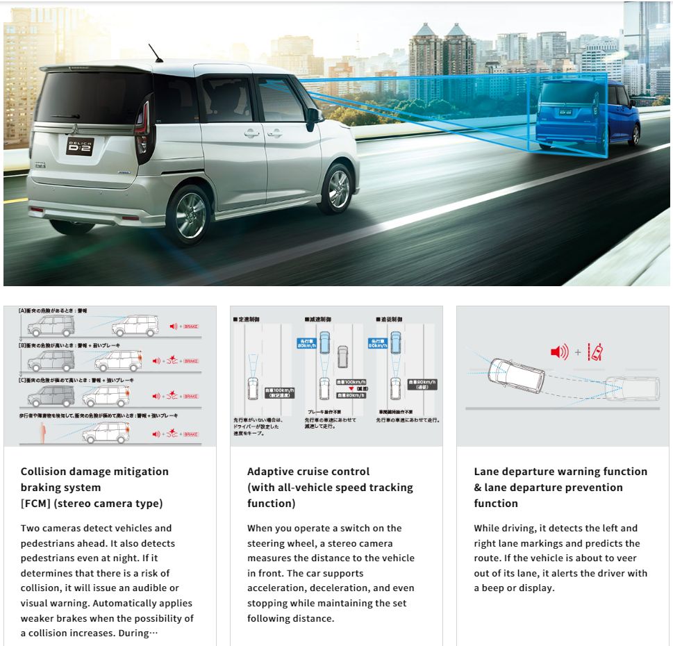 2024 Mitsubishi Delica D2 hybrid adaptive cruise control and FCM