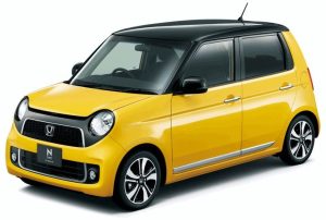 Honda N-One Custom kei car import yellow