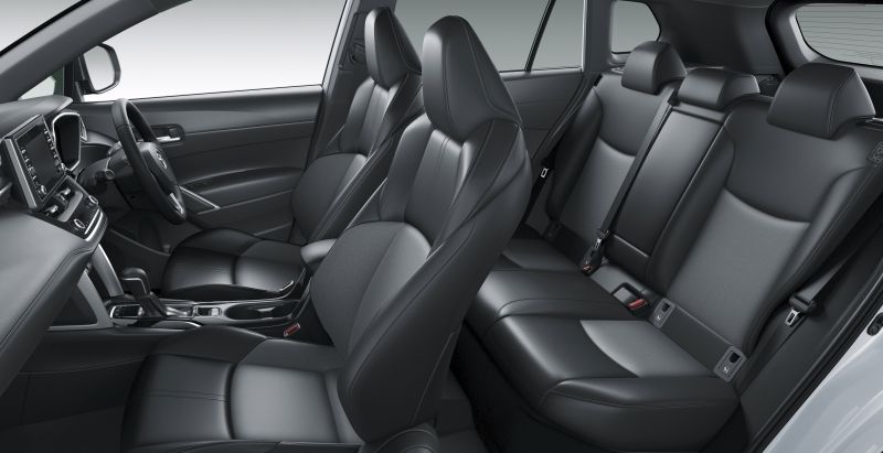 Toyota Corolla Cross hybrid seat layout