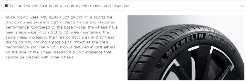 Wider wheels fitted with Michelin Pilot Sport 4 tyres